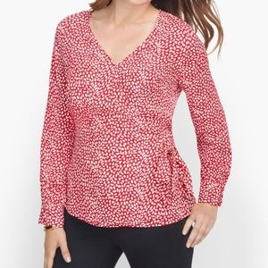 Talbots wrap blouse